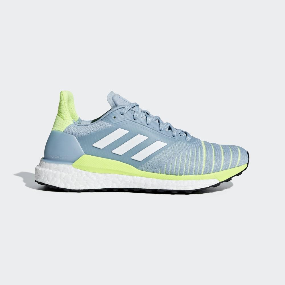 Adidas Women's Solar Glide Walking Shoes Grey/White/Yellow Ireland D97427